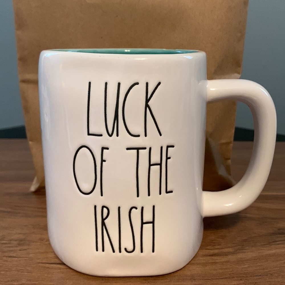 Rae Dunn “Luck of the Irish” double-sided mug ☘️ 🌈